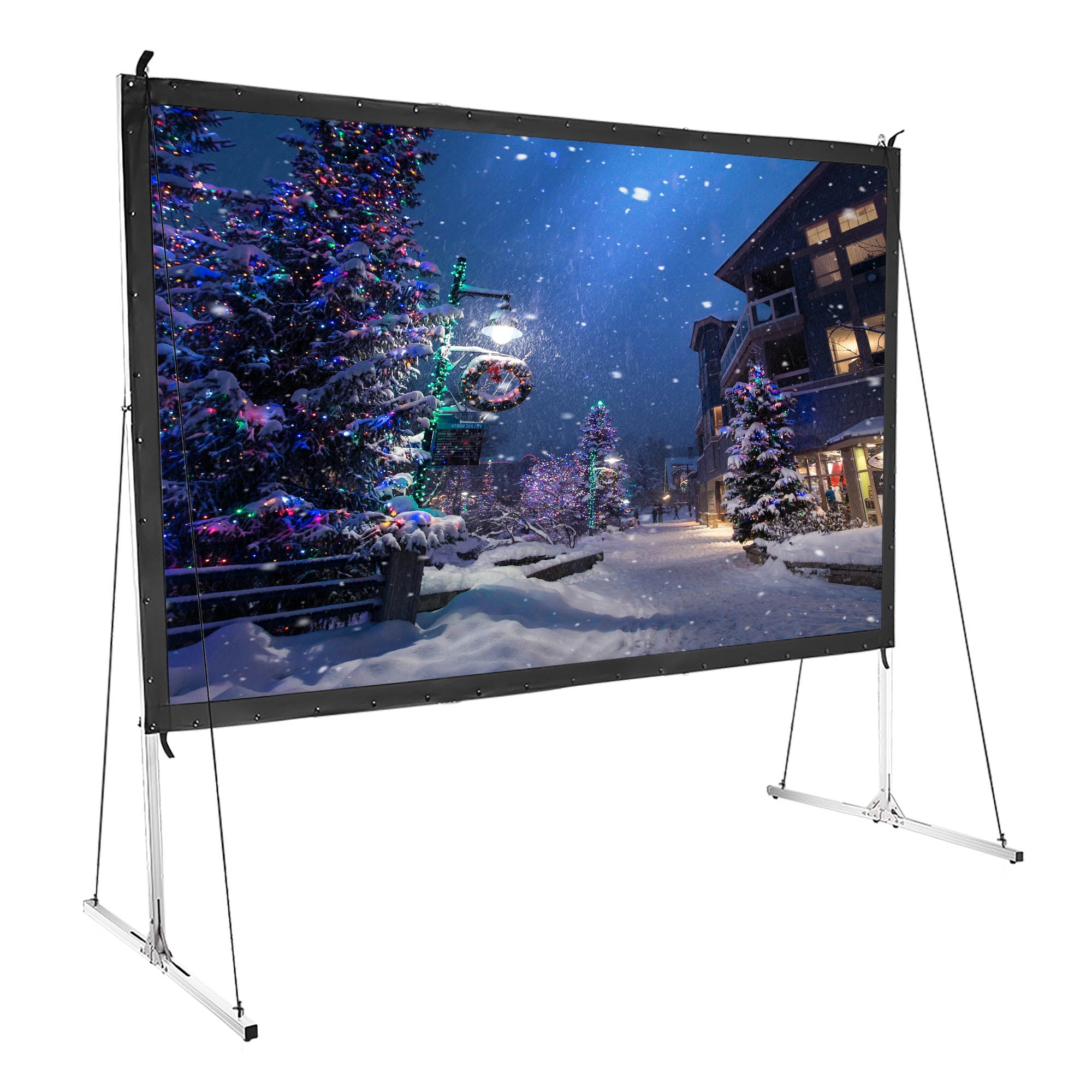 Fast fold projection screen for portable setup