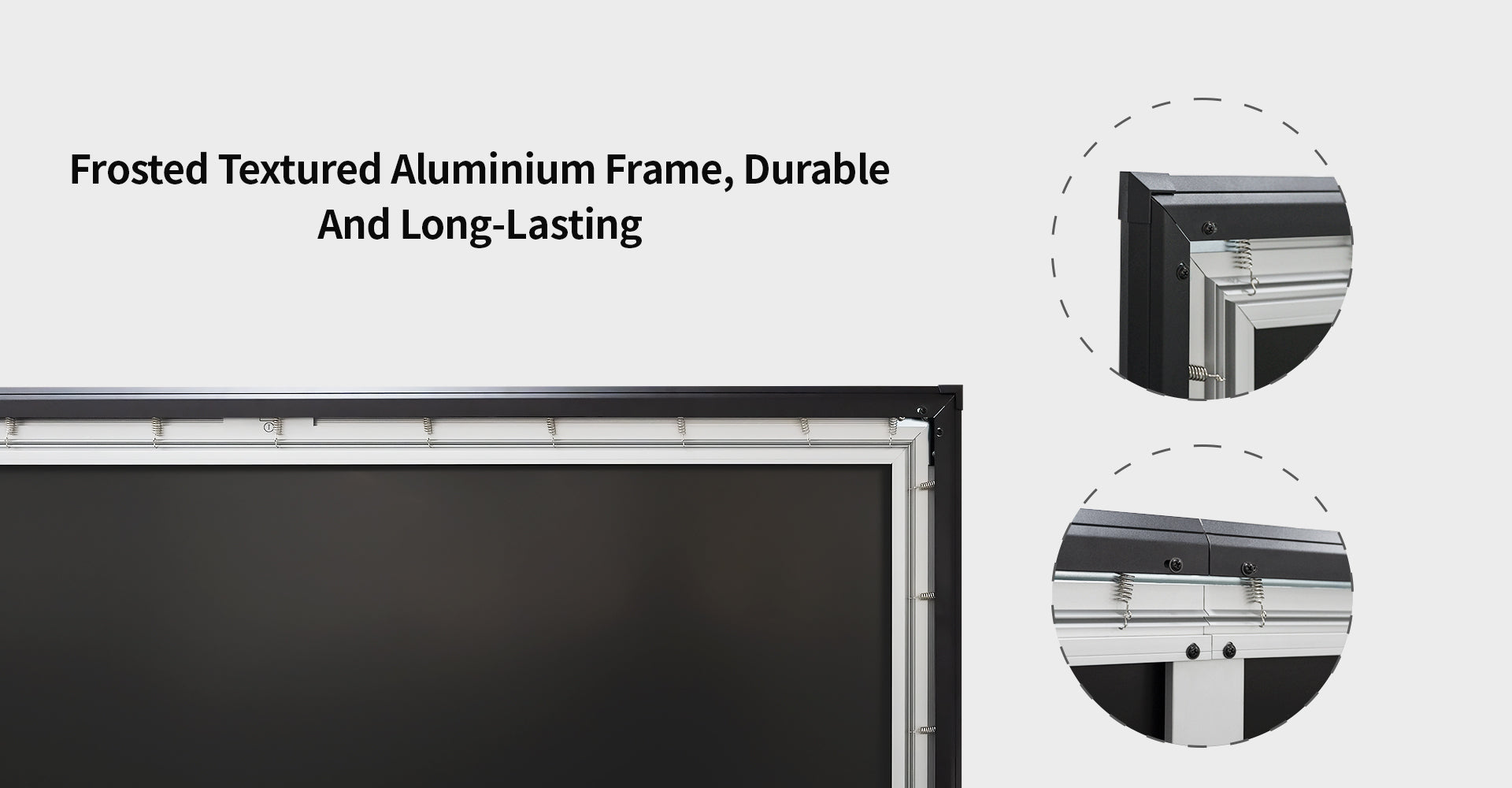 Fixed frame projection screen product